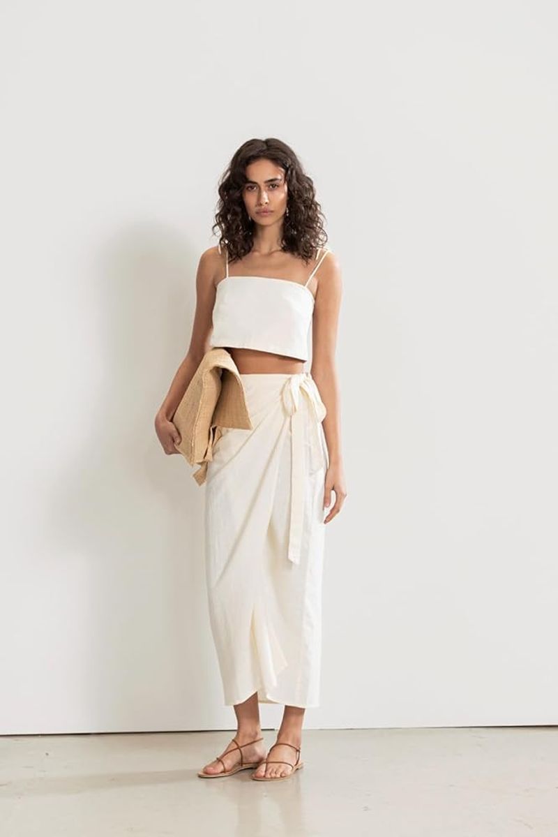 Linen Wrap Skirt