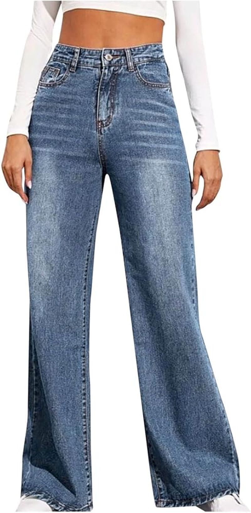 Stretchy High-Waisted Jeans