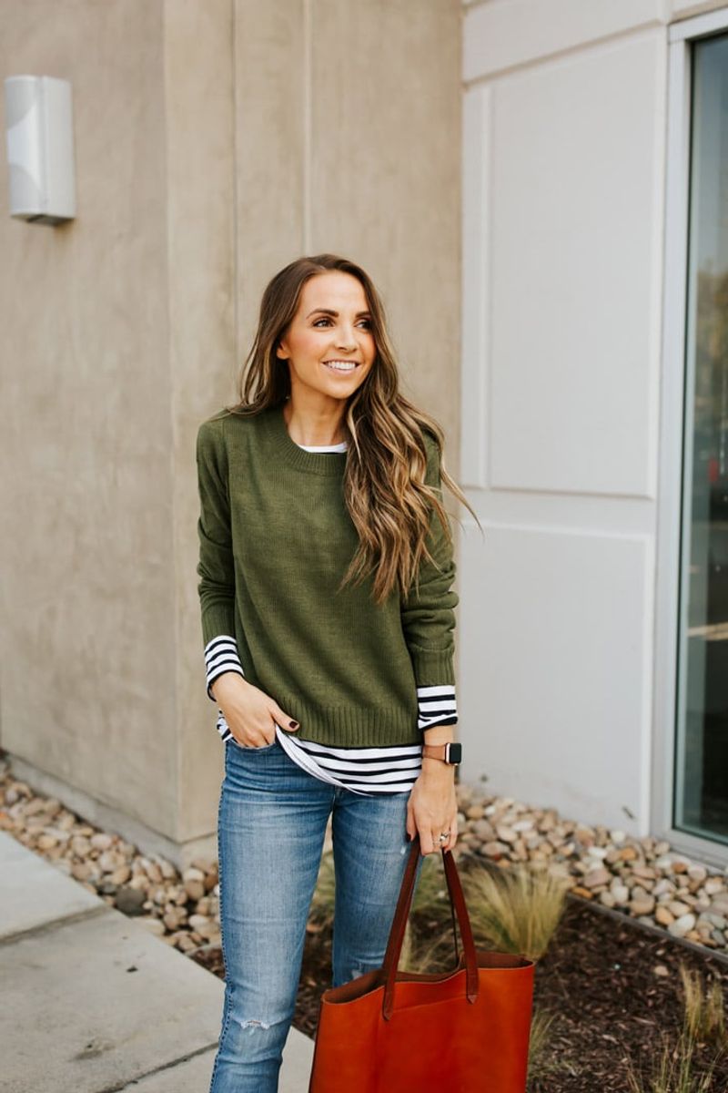 Button-Down Under Crewneck Sweatshirt