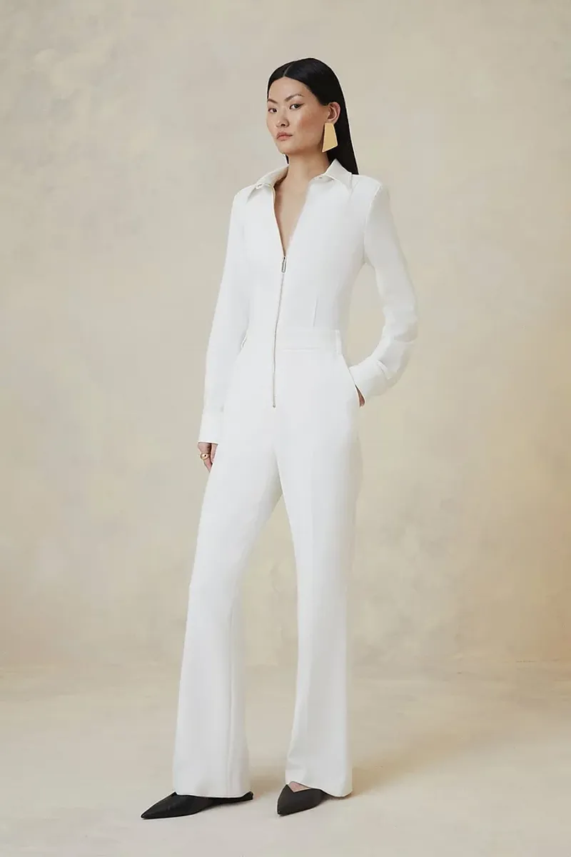 Tailored White Jumpsuit