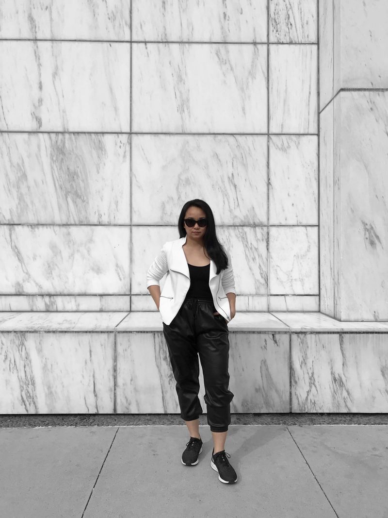 Layer With A Leather Jacket