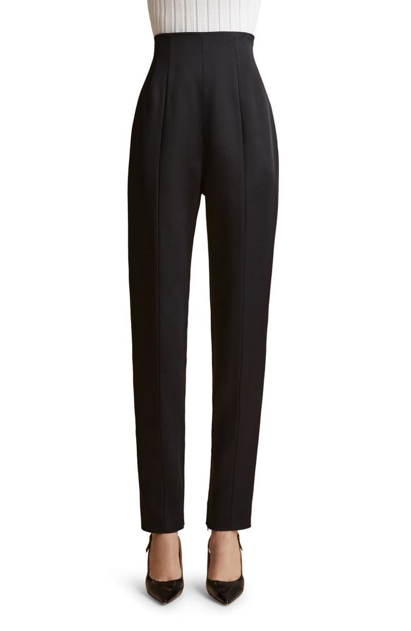 High-Waisted Cigarette Pants