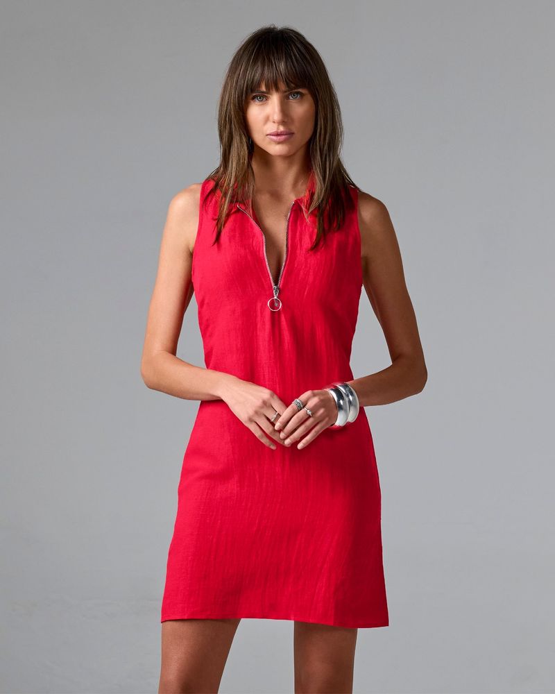 Linen Shift in Coral