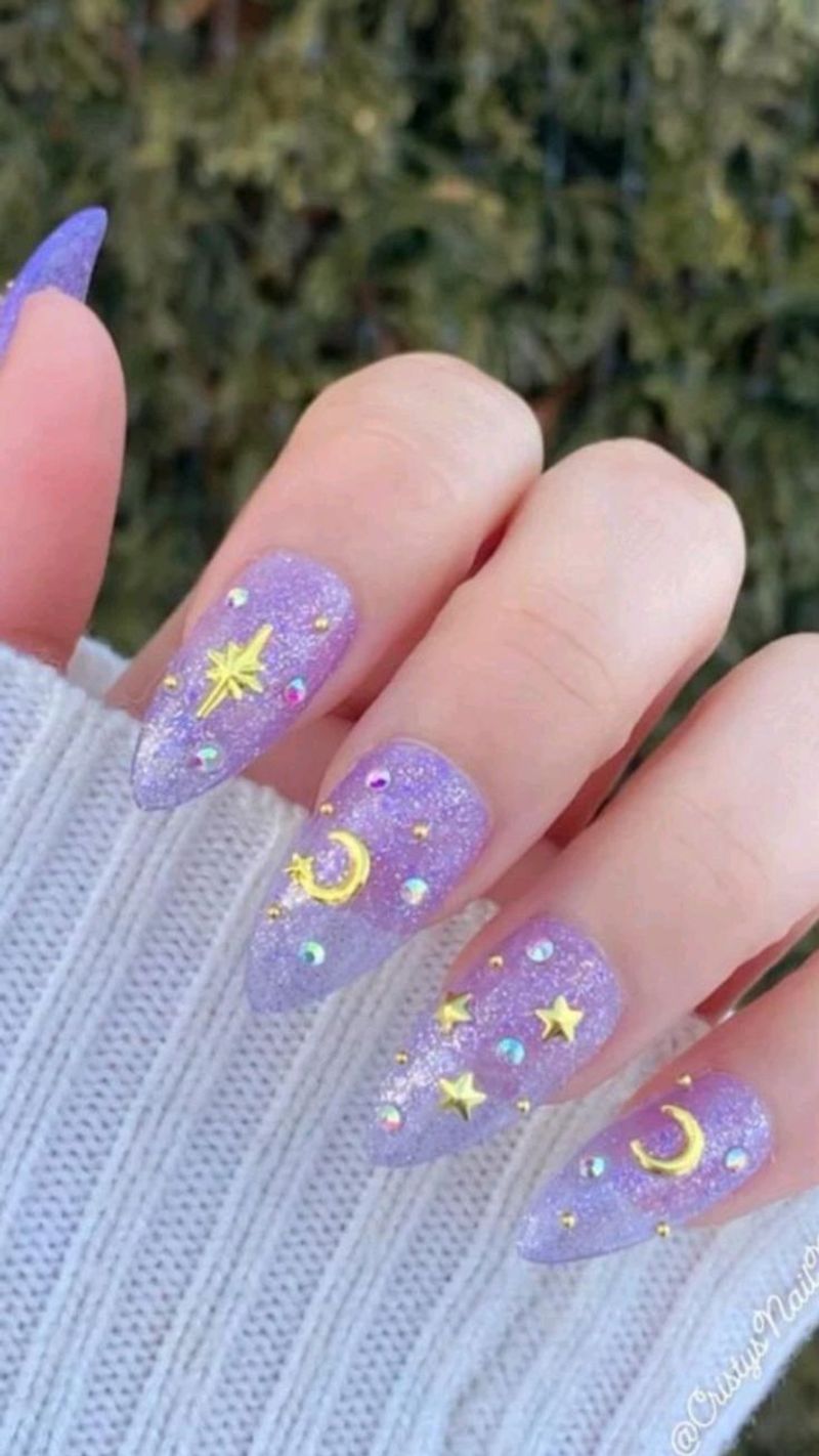 Glittering Lavender Night