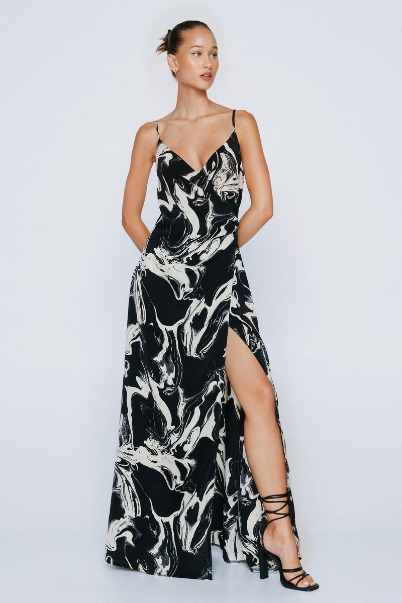 Marble Print Party Dress