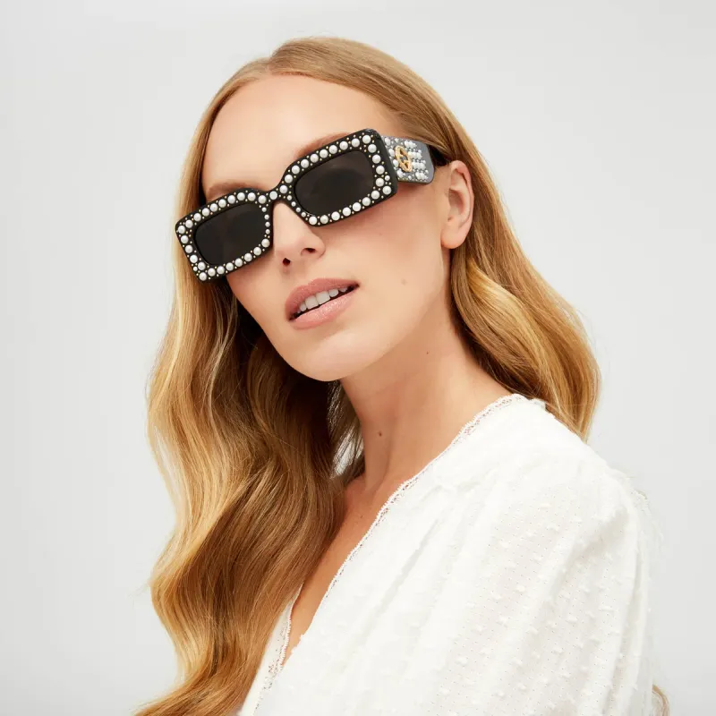 Pearl-Encrusted Sunglasses