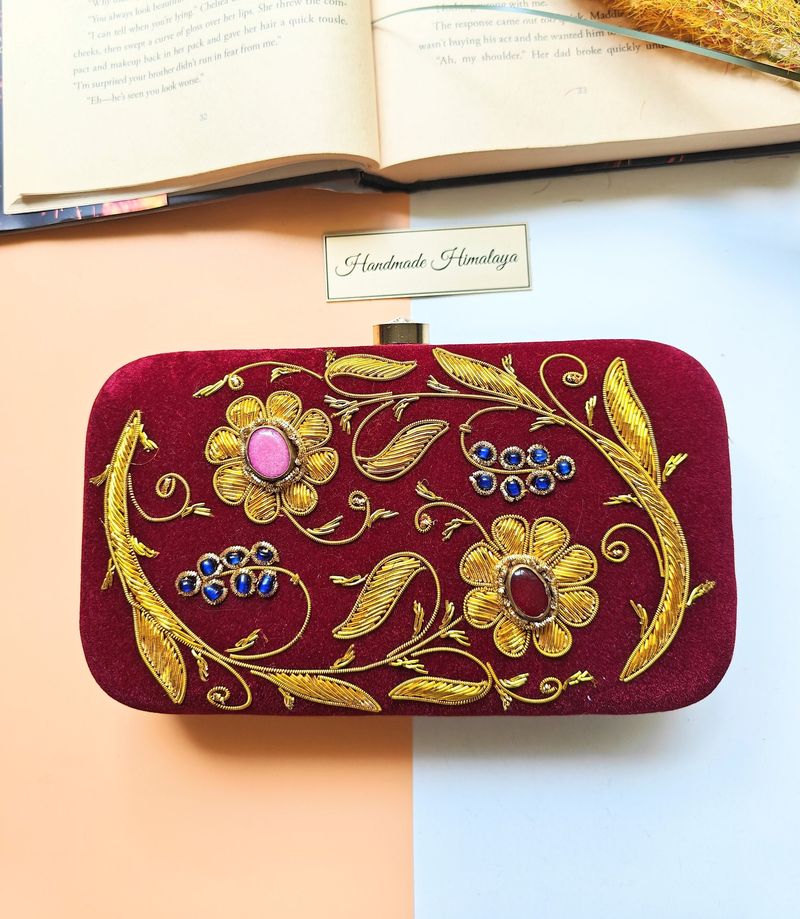 Vibrant Velvet Clutch