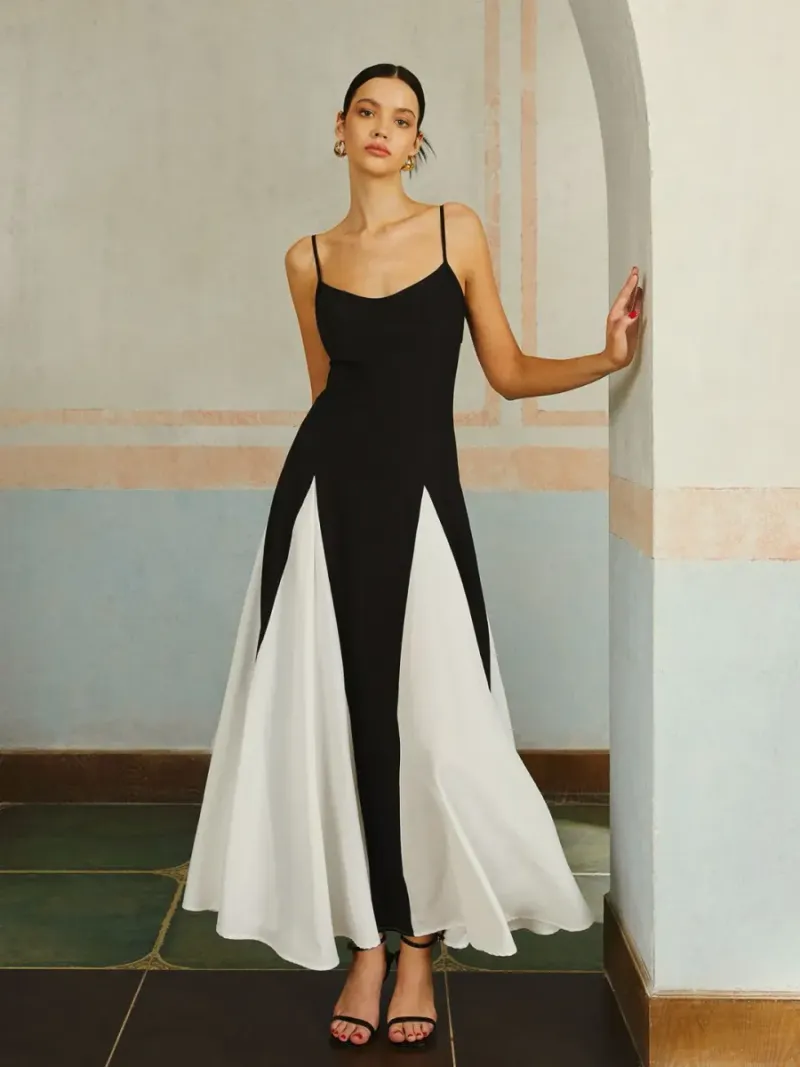 Color-Blocked Dresses That Sculpt Visually
