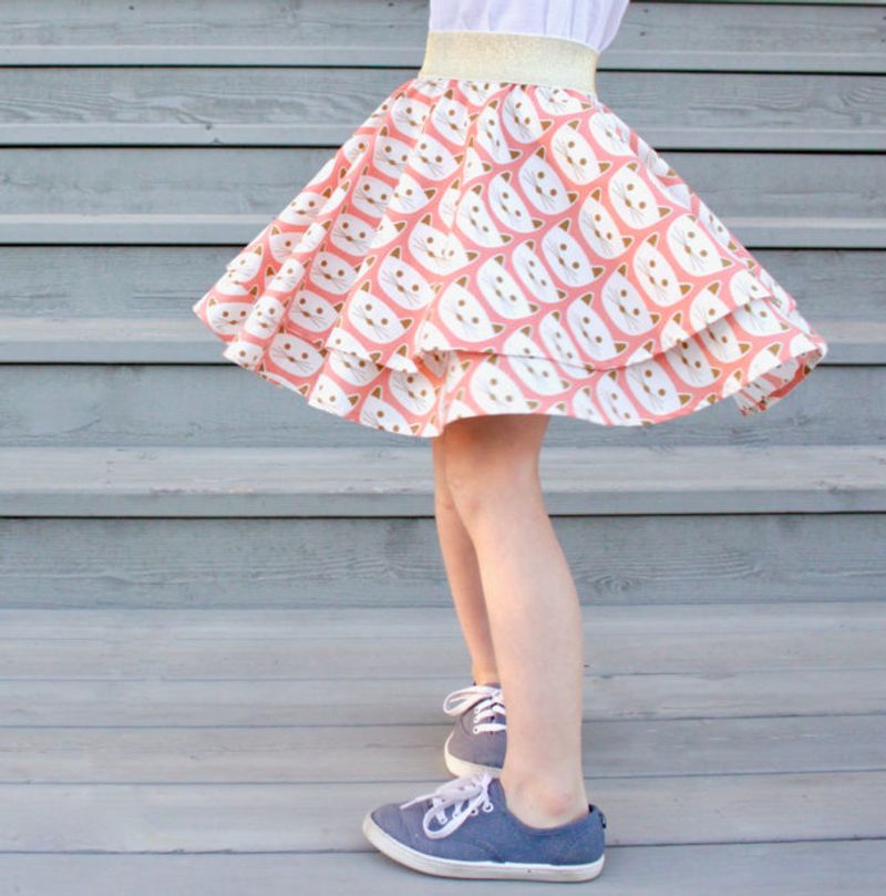 Circle Skirt with Control Waistband
