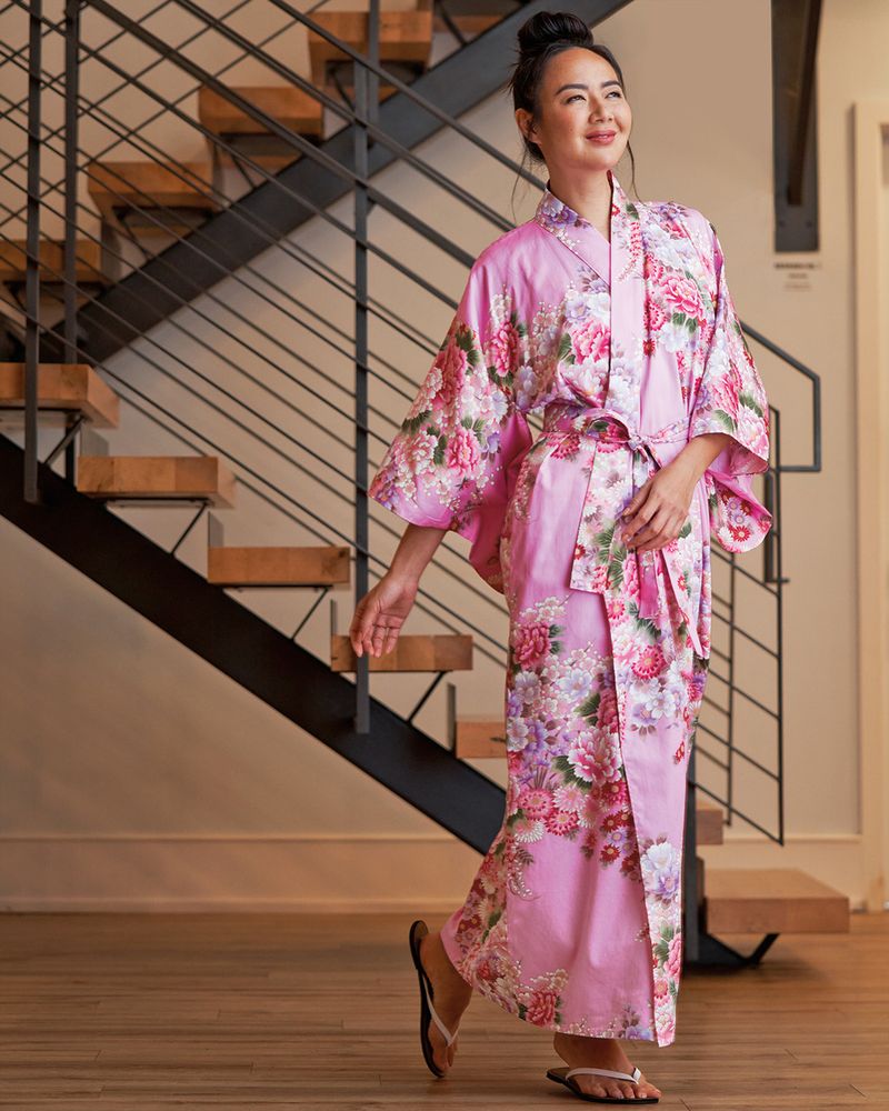 Cherry Blossom Kimono-Style Blouse