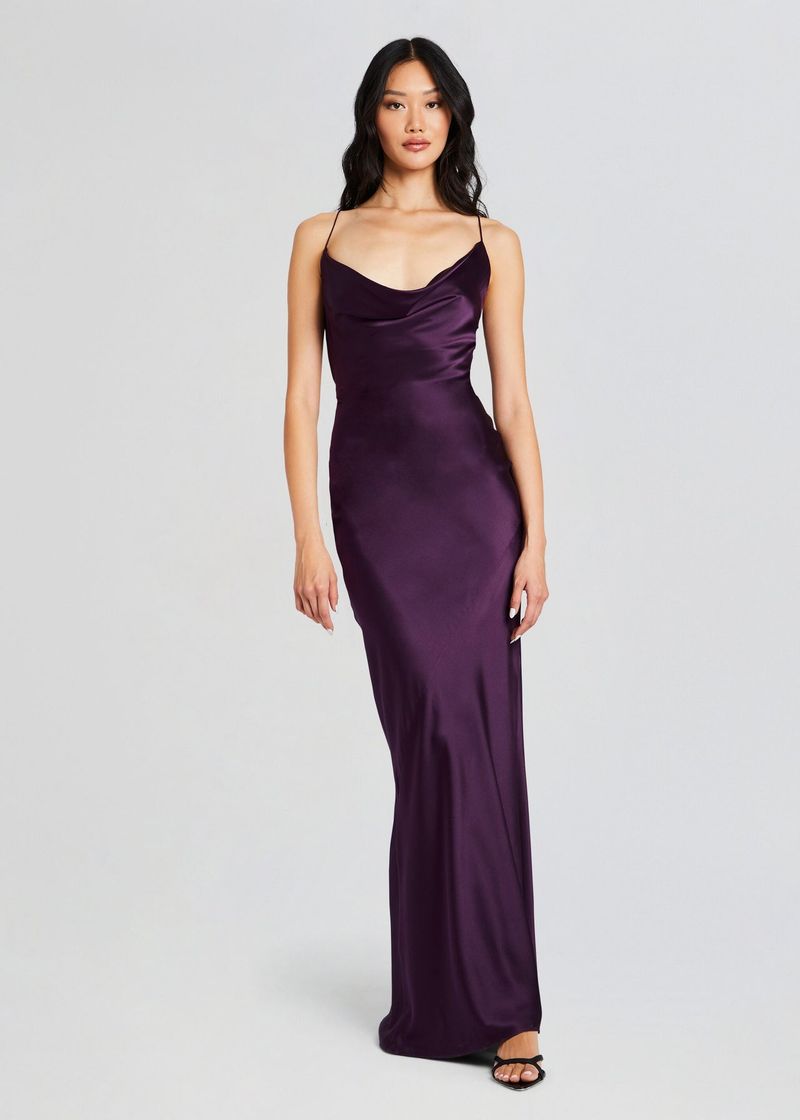 Eggplant Evening Slip Dress