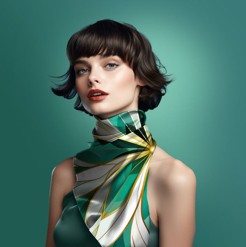 Jade Silk Scarf Accessory