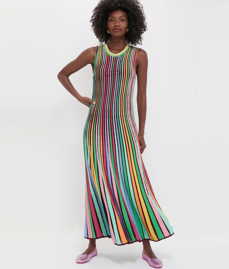 Rainbow Striped Maxi