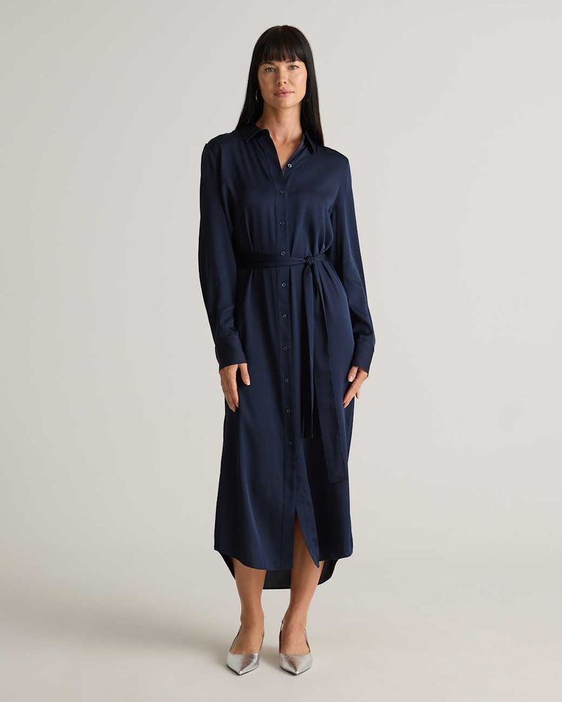 Drapey Tencel Shirt Dress