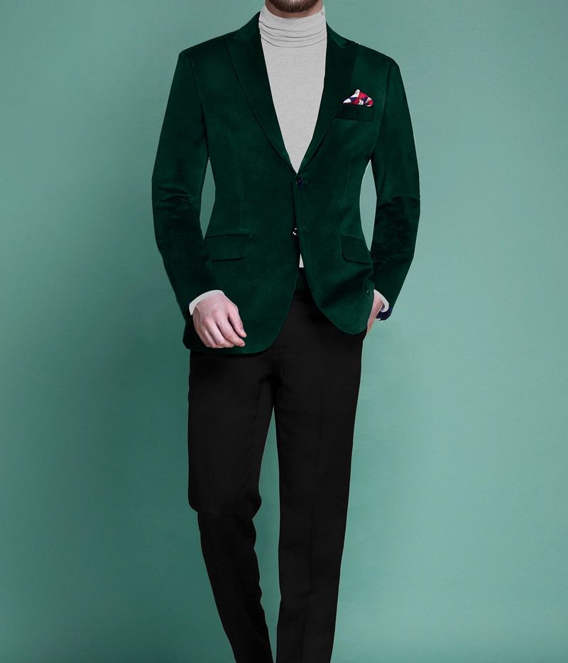Emerald Velvet Evening Blazer