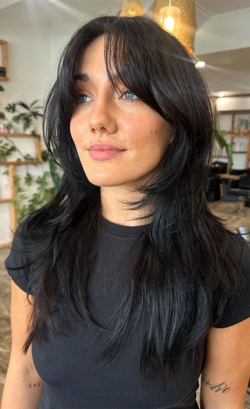 Soft Shag with Curtain Bangs