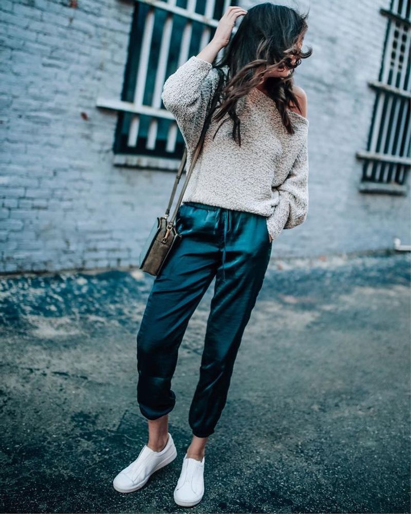 Satin Drawstring Pants