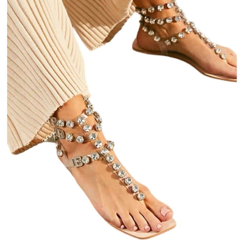 Overly Bejeweled Sandals
