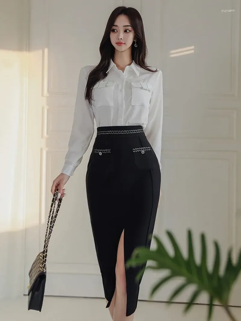 Sophisticated Pencil Skirt and Blouse