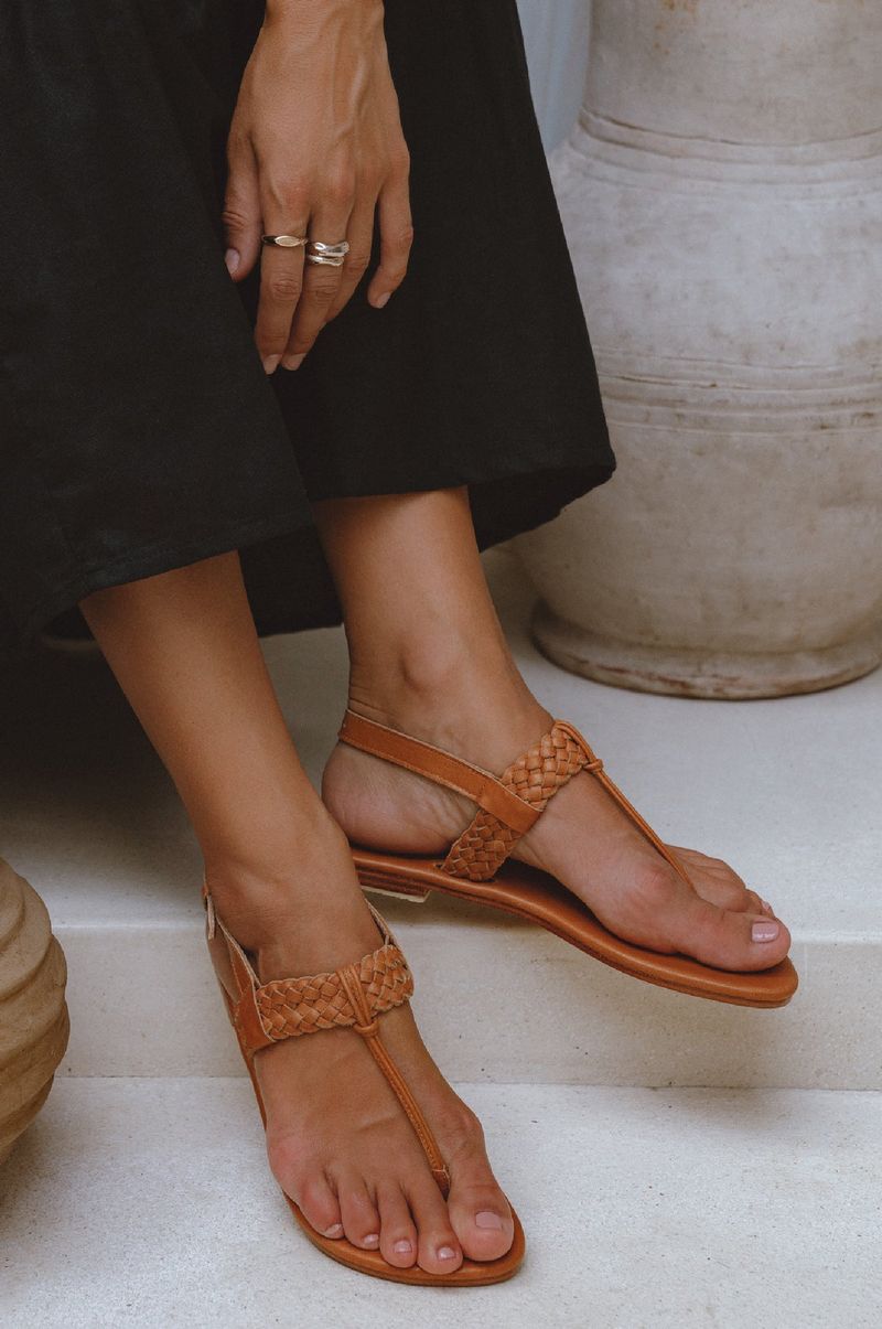 Braided Leather Sandals