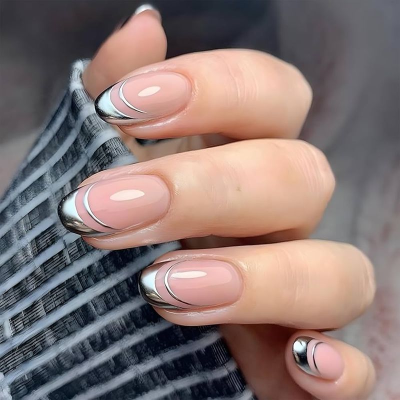 Metallic French Tips