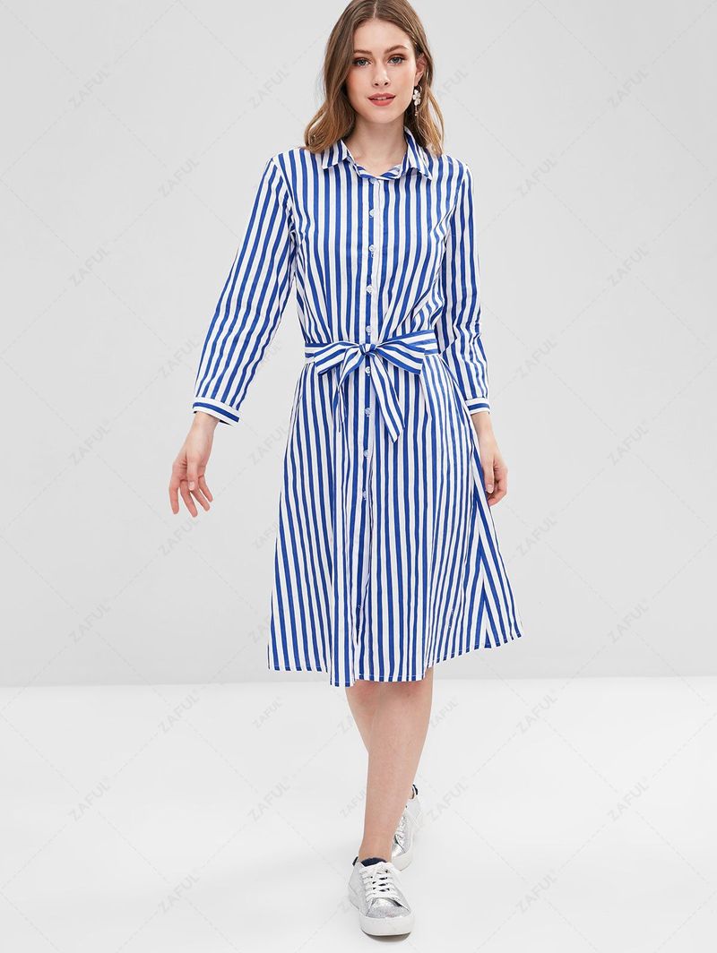 Striped Shirt Dress
