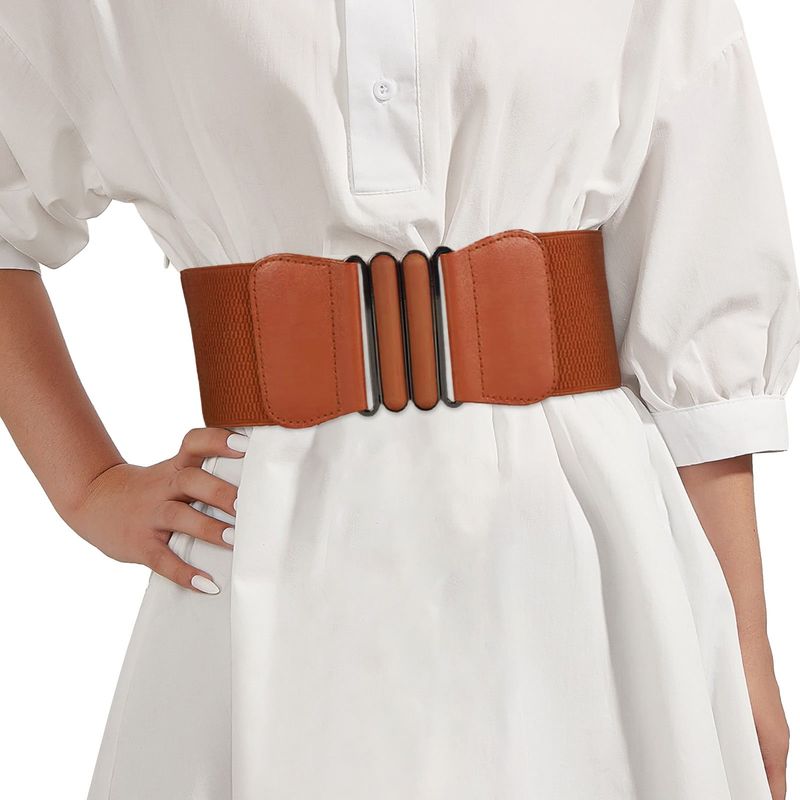 Stretchy Belt with Decorative Buckle