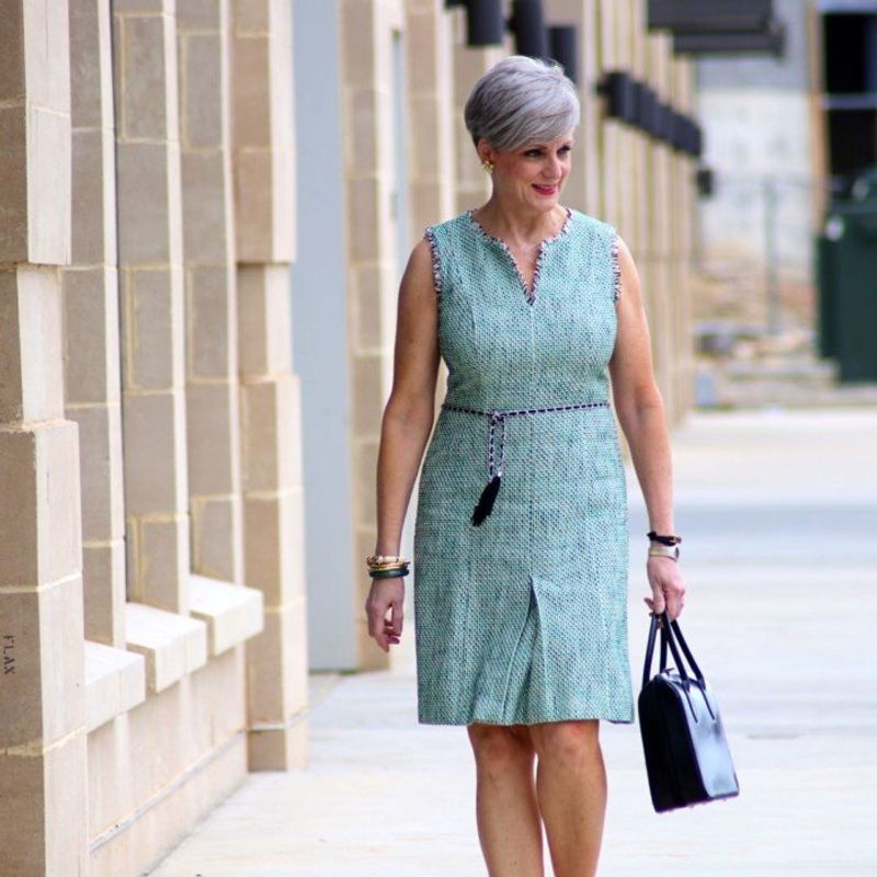 Tweed Shift Dresses With Modern Details