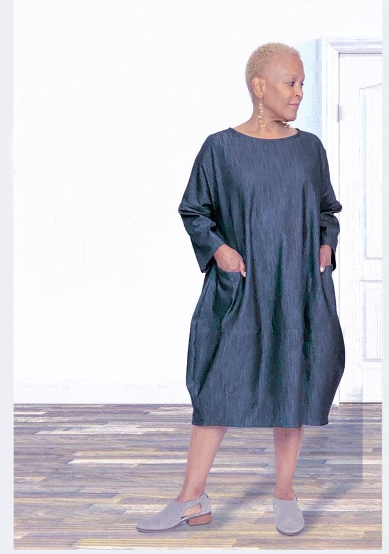 Loose Linen Dress with Pockets