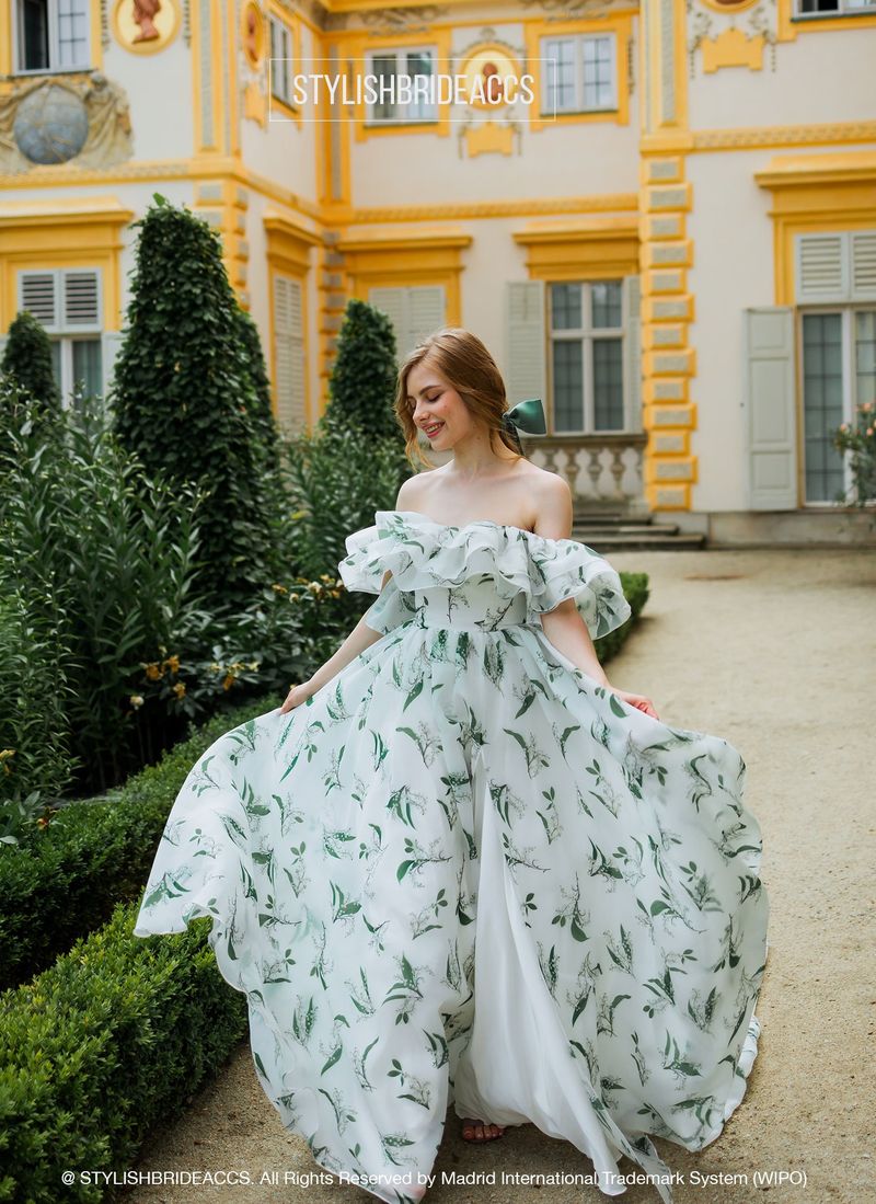 Empire Waist Chiffon Gown