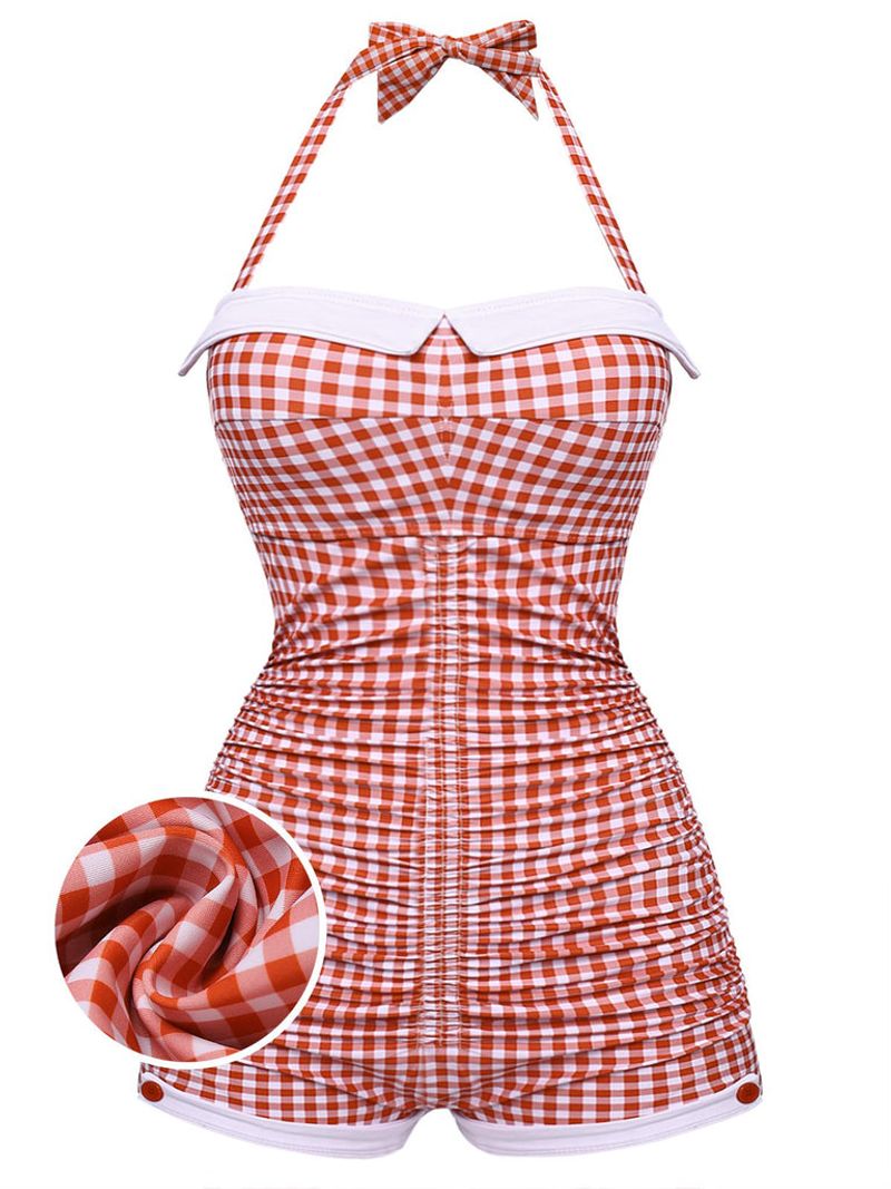 Retro-Inspired One-Piece Swimsuit
