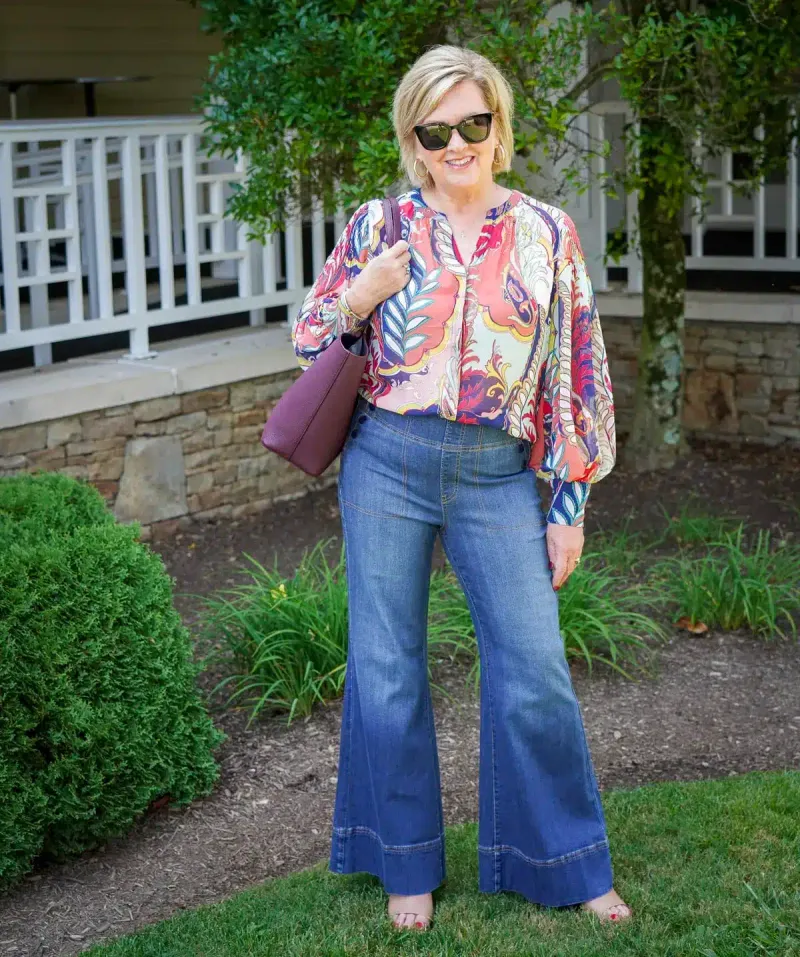 Wide-Leg Trousers With Blouse