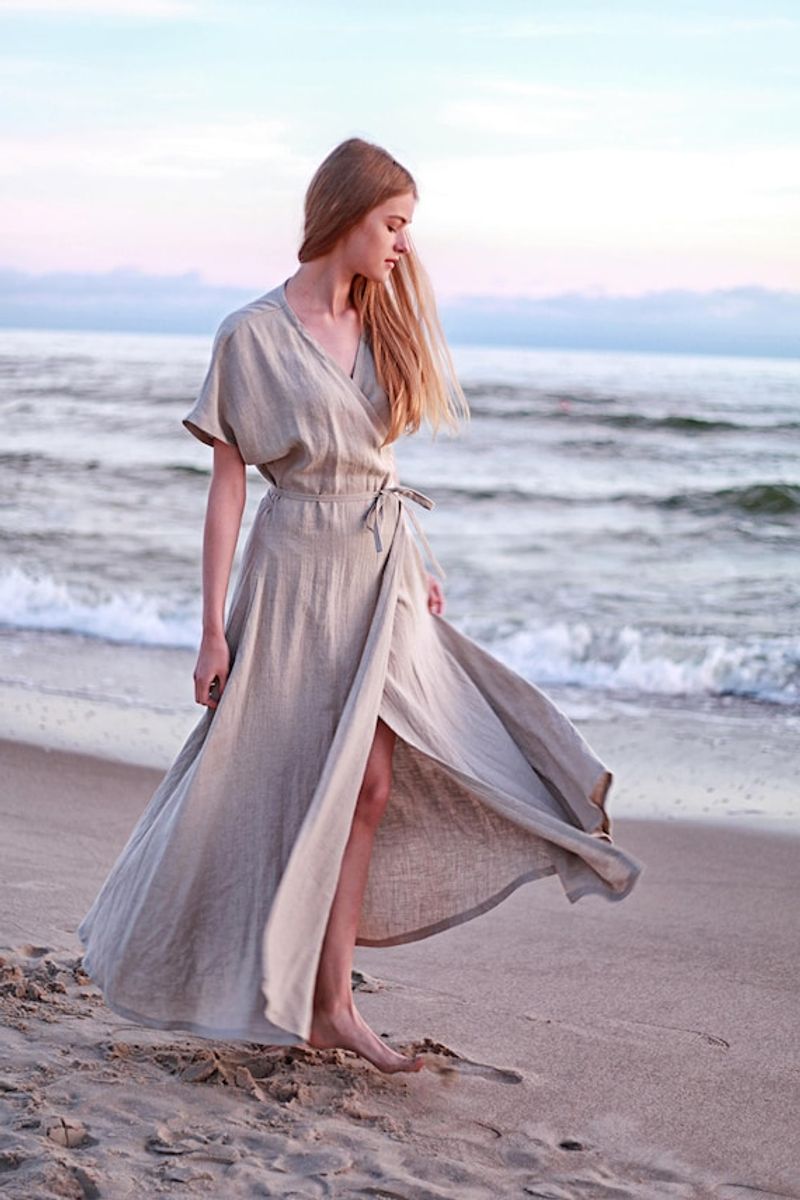 Flowy Linen Maxi Dress
