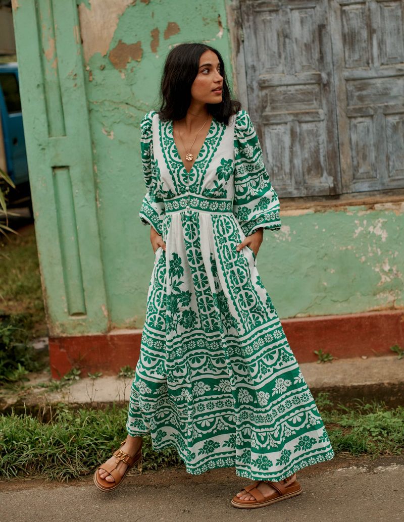 Blouson Top Maxi Dress