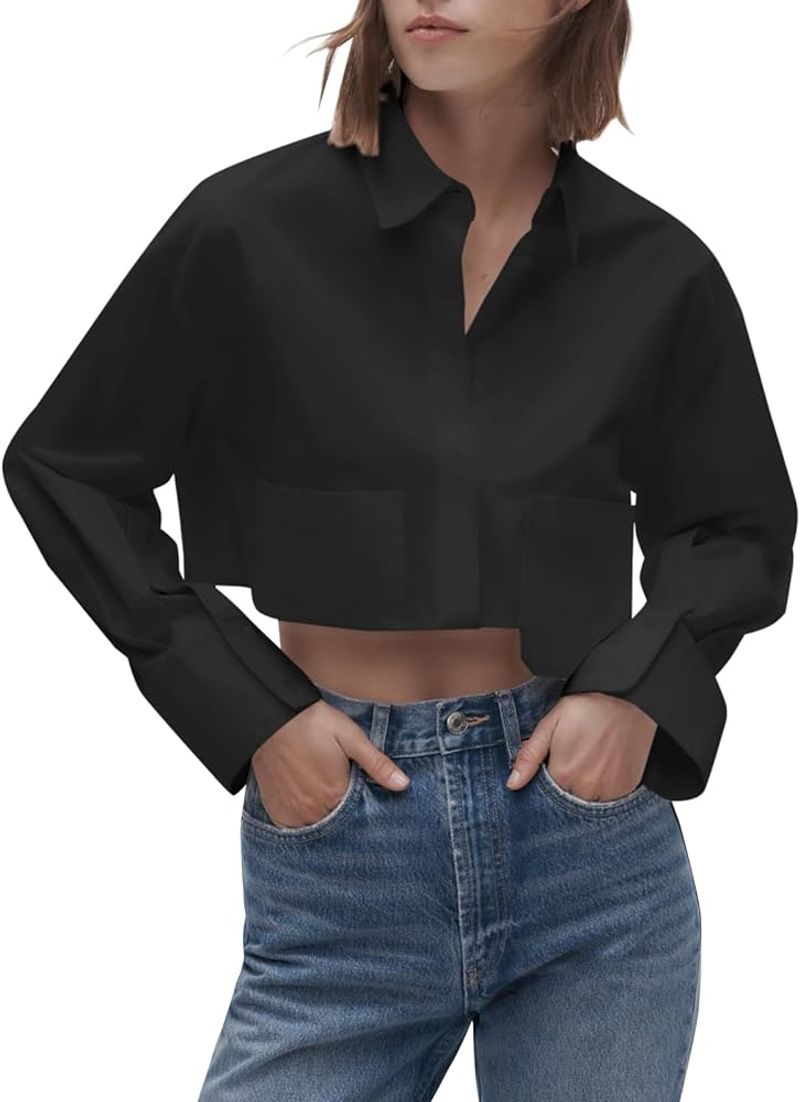 Cropped Button-Back Surprise
