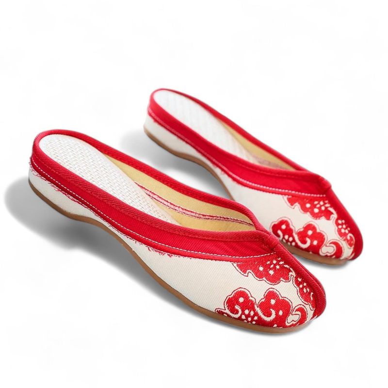 Silk Road Embroidered Slippers
