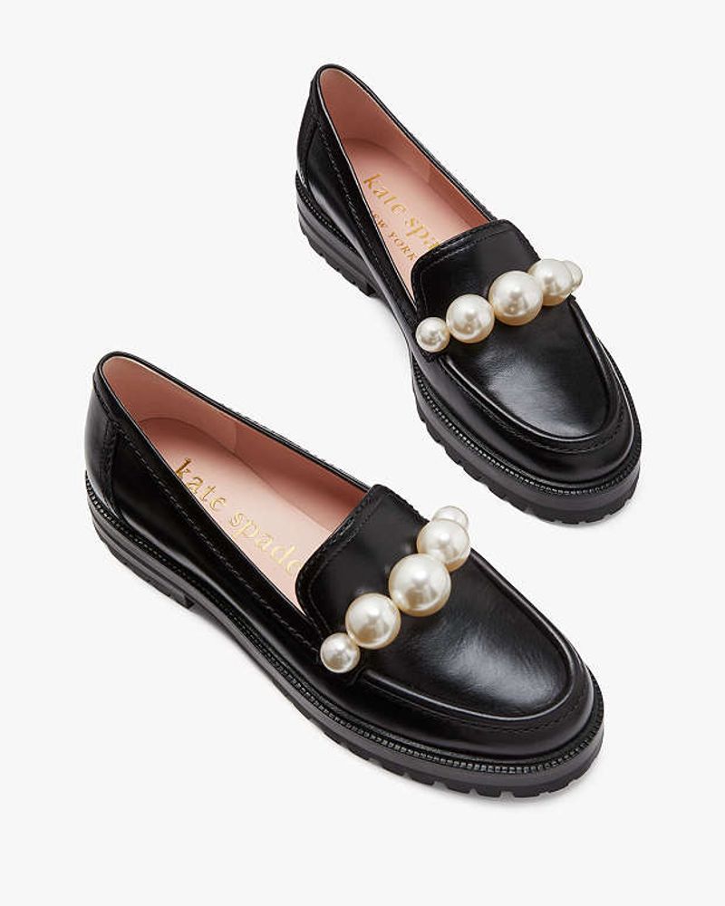 Pearl-Studded Loafers