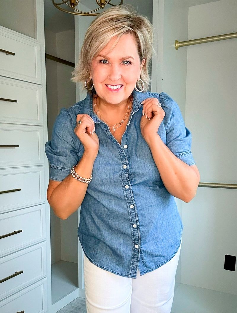 Relaxed Chambray Popover