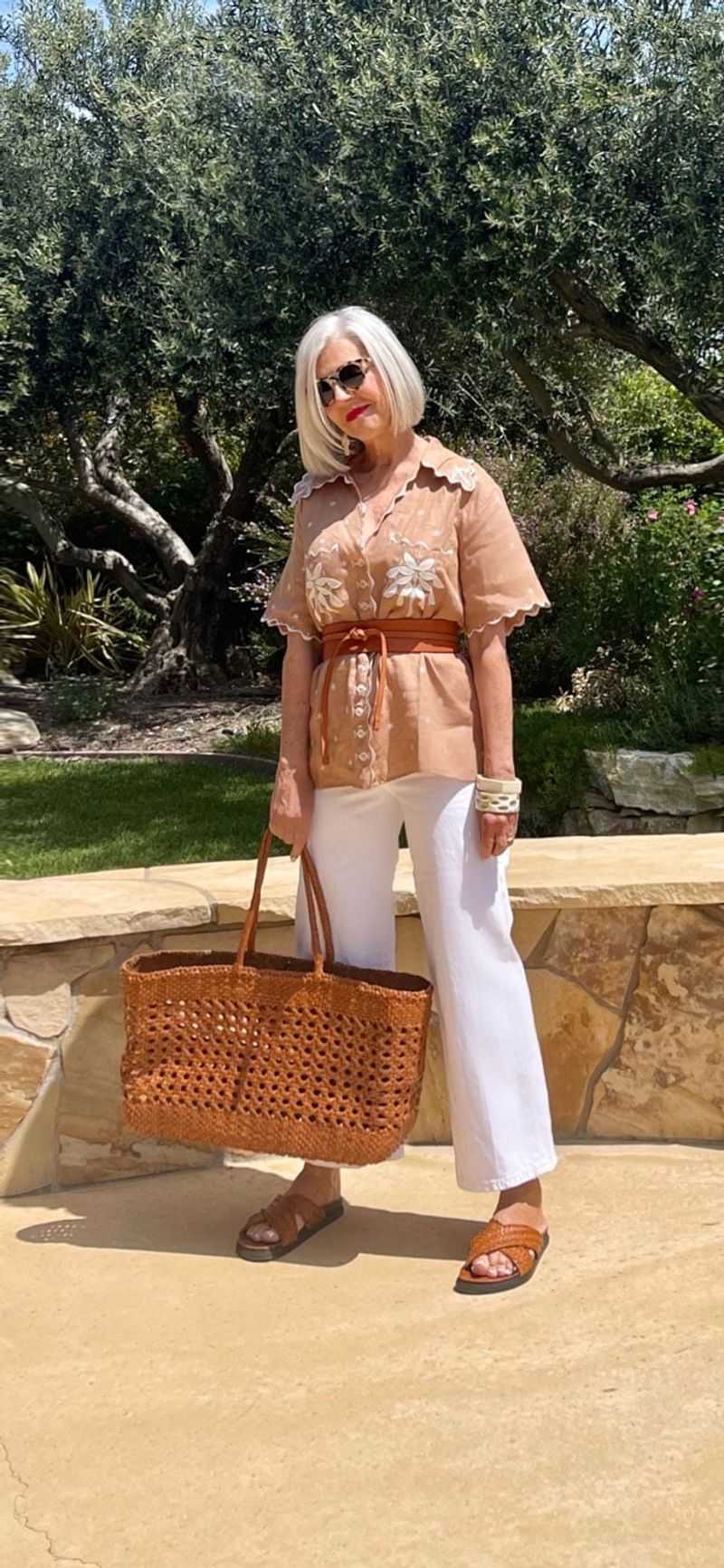 Belt Over Blouse