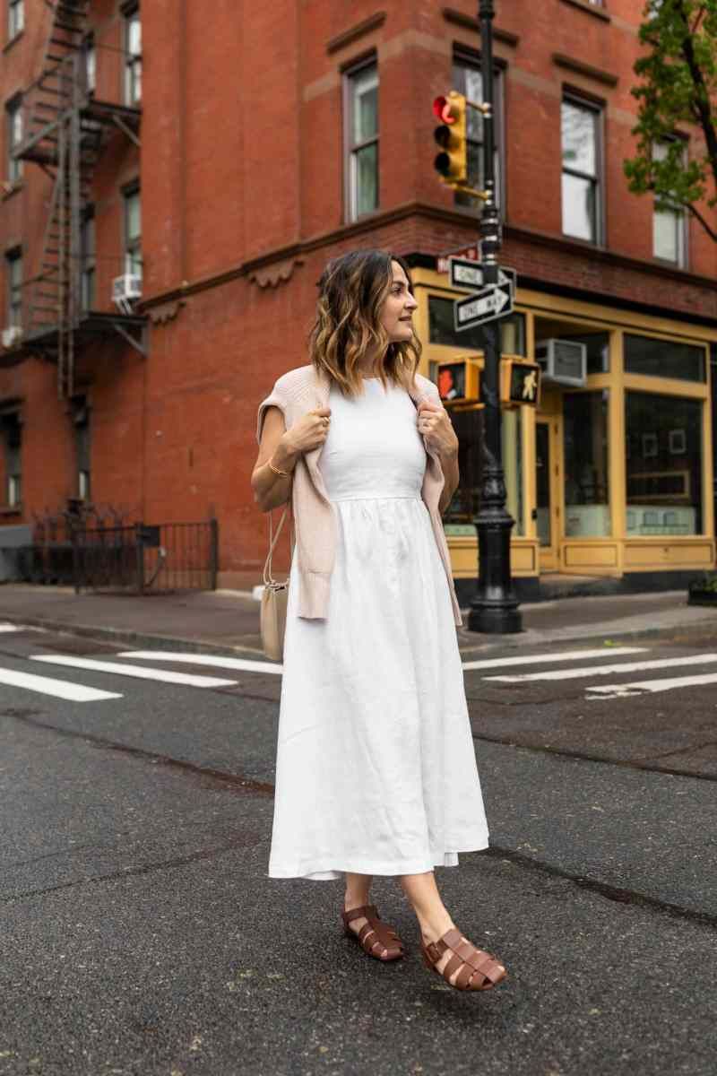 Sweater Dress + Fisherman Sandals