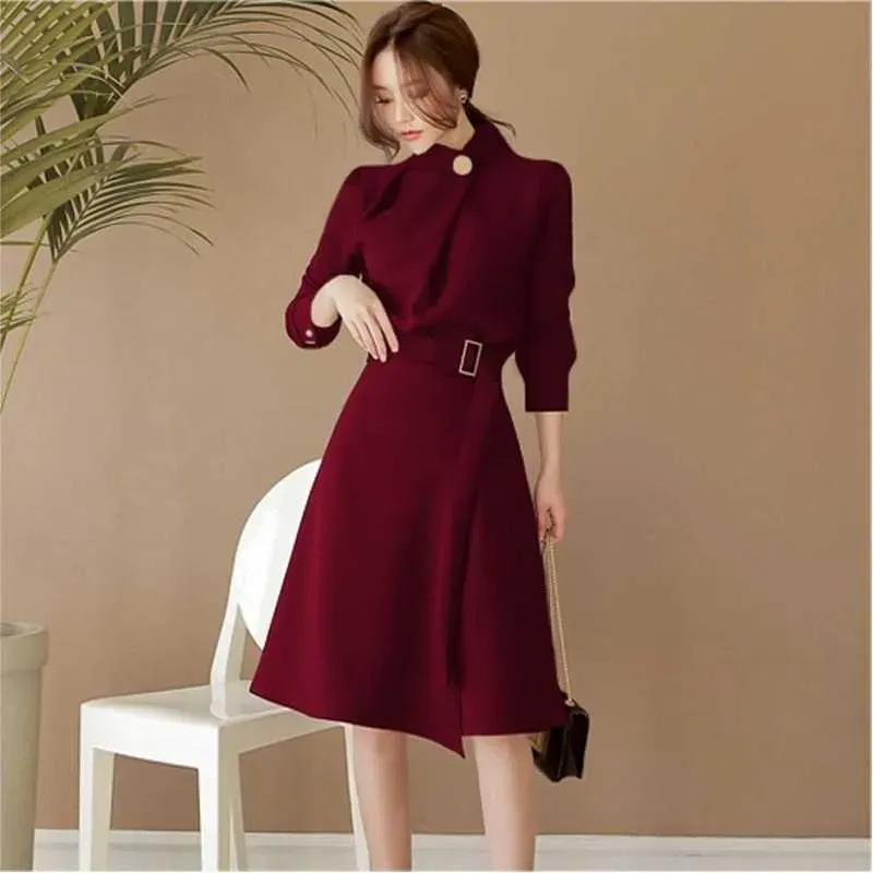 Fit-and-Flare Dresses in Solid Colors