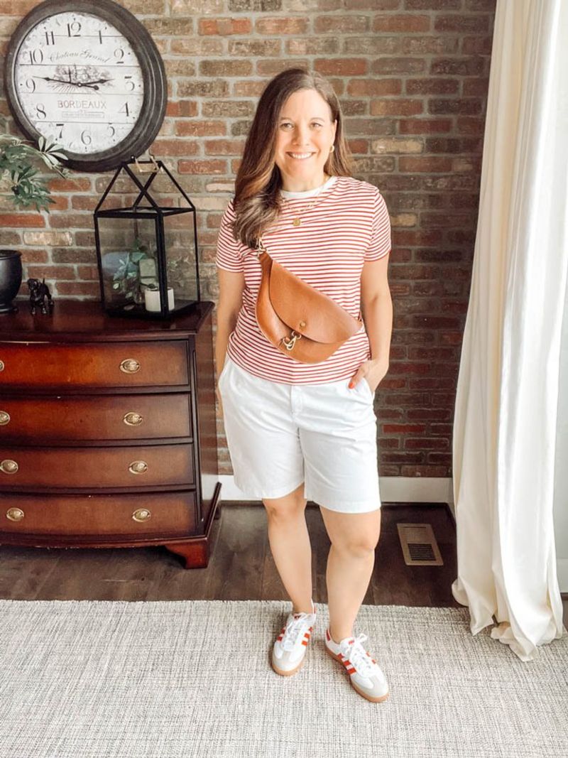 Bermuda Shorts with Classic Sneakers