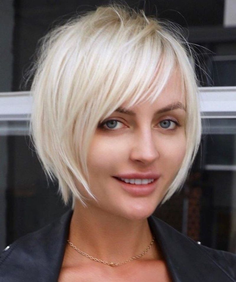 Angled Bob with Side Bangs