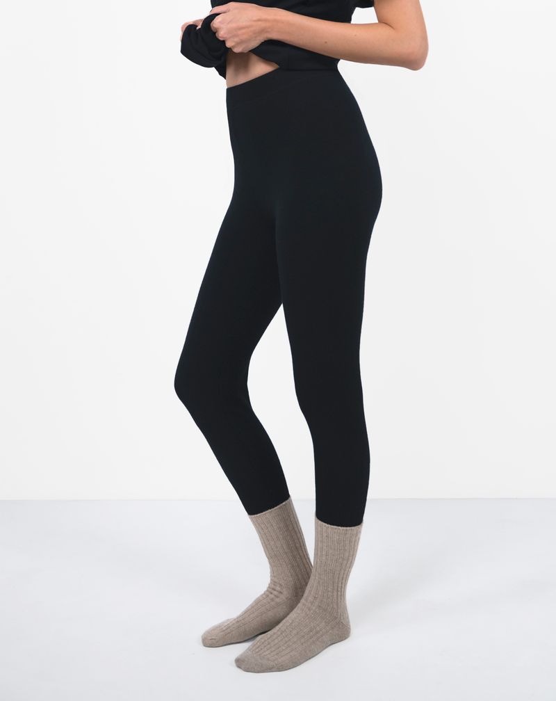 Cotton-Cashmere Blend Leggings