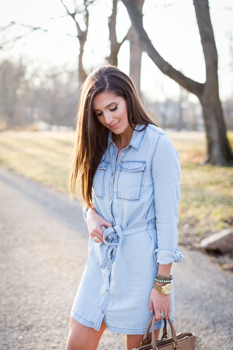 Chambray Shirt Dress
