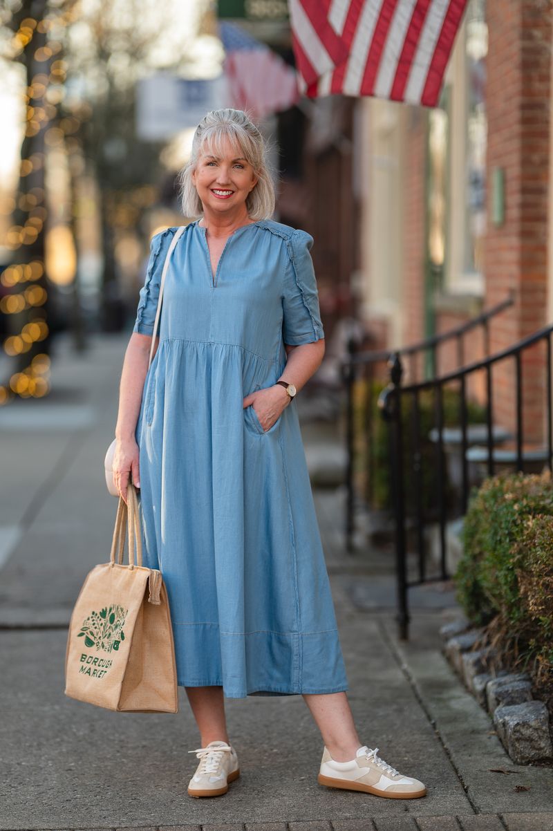 Midi Dress & Sneakers