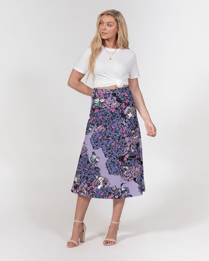 Patterned Midi Skirt and Solid Top