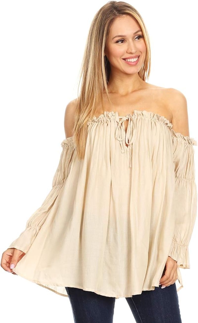Off-Shoulder Peasant Tops