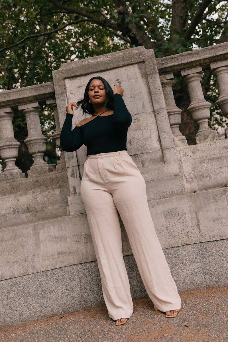 Wide-Leg Trousers & Fitted Top