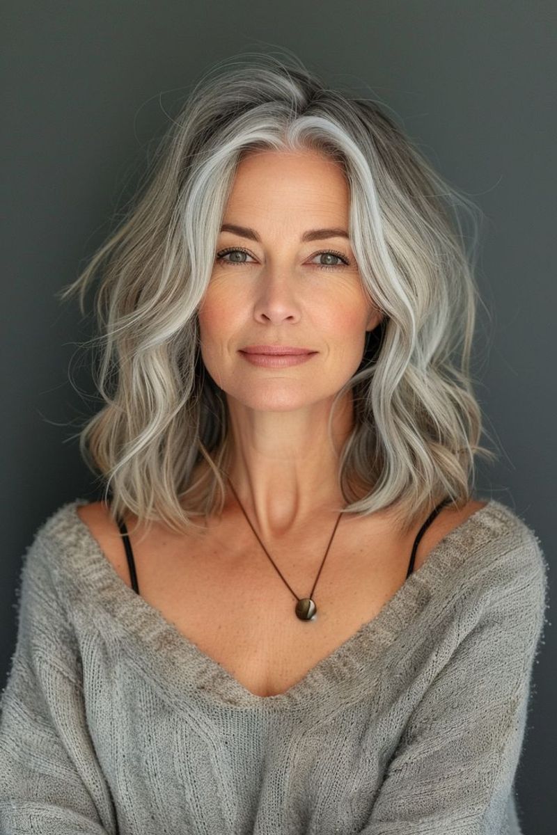 Layered Silver Fox Cut